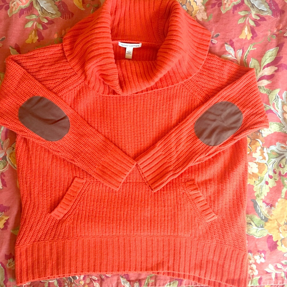 Orange Autumn Cashmere Sweater Large